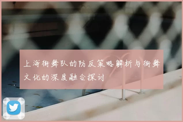 上海街舞队的防反策略解析与街舞文化的深度融合探讨
