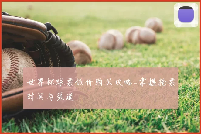 世界杯球票低价购买攻略_掌握抢票时间与渠道