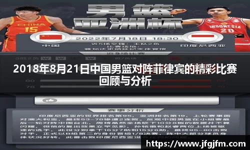 2018年8月21日中国男篮对阵菲律宾的精彩比赛回顾与分析